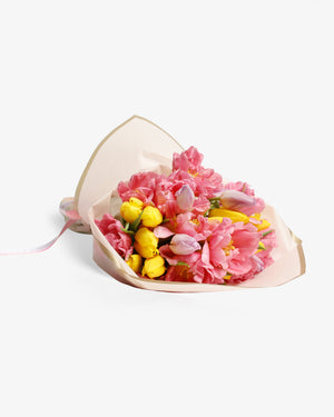 30 Stem Blooming Tulips Bouquet | Presch Petals Dallas Flower Delivery