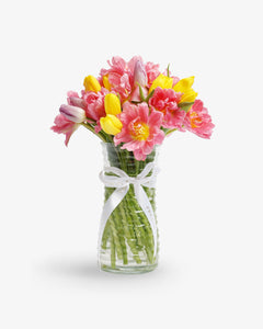 Blooming Peony Tulips Arrangement | Presch Petals Dallas Florist