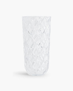 Cut Diamond Tall Glass Vase | Presch Petals Floral Vases Dallas