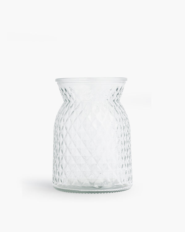 Diamond Mini Clear Glass Vase | Presch Petals Dallas Flower Delivrey