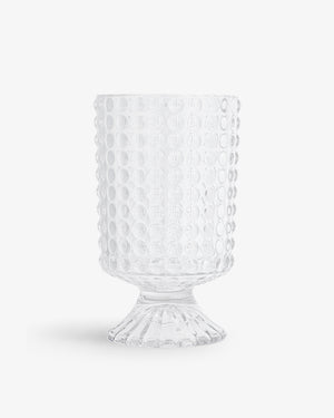 Dotted Glass Pedestal Vase | Presch Petals Floral Vases Dallas