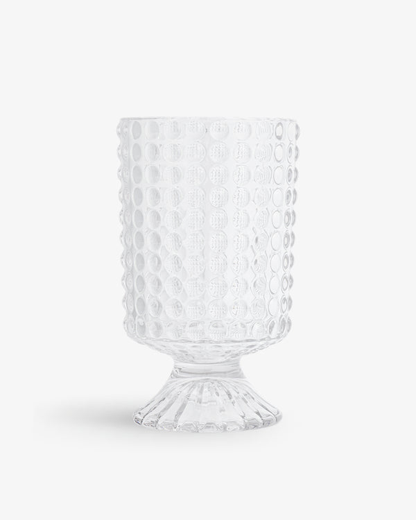 Dotted Glass Pedestal Vase | Presch Petals Floral Vases Dallas