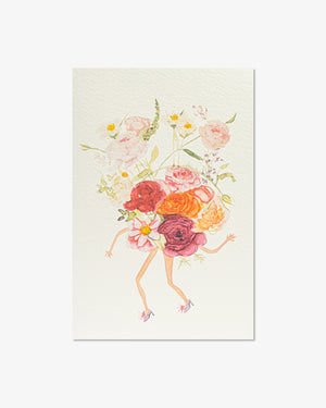 Flowers Bouquet with Heels Greeting Card | Presch Petals x Kristin Whalen Dallas