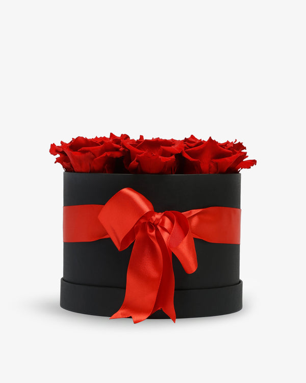 Forever Red Rose Box Arrangement | Presch Petals Dallas Flower Delivery