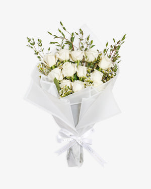 French Vanilla Playa Blanca Rose Bouquet | Presch Petals Dallas Florist