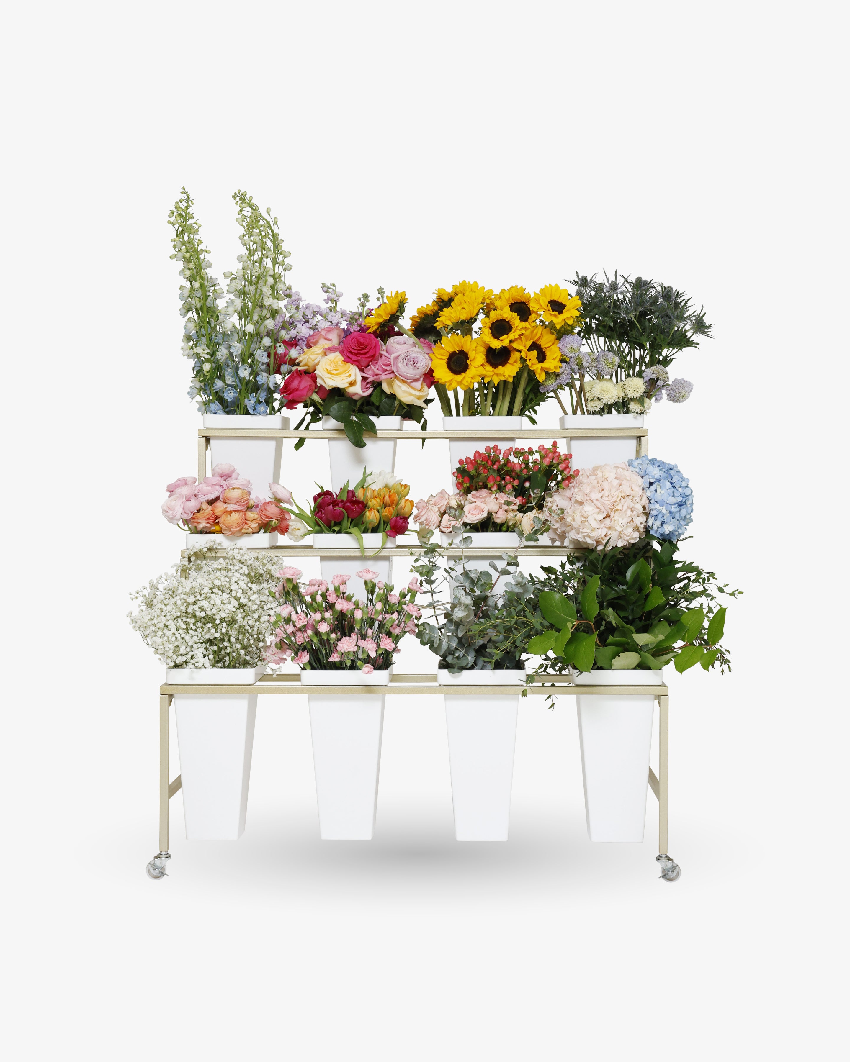 Polly Gold Flower Cart Rental | Bloom Bar DFW Florist