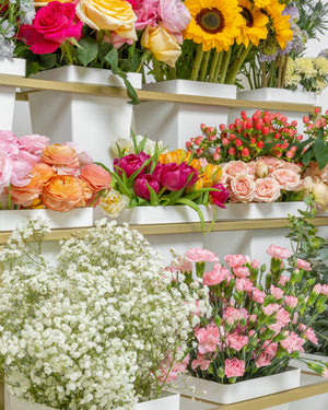 Gold Polly Flower Cart | Presch Petals Dallas Florist