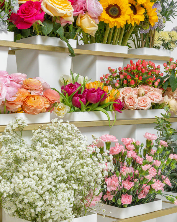 Gold Polly Flower Cart | Presch Petals Dallas Florist