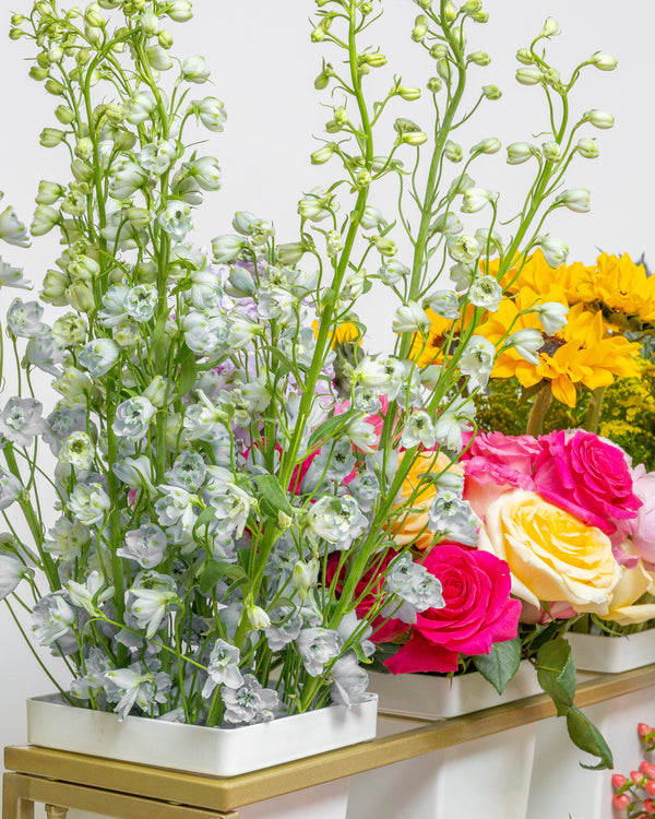 Gold Polly Flower Cart | Presch Petals Dallas Florist