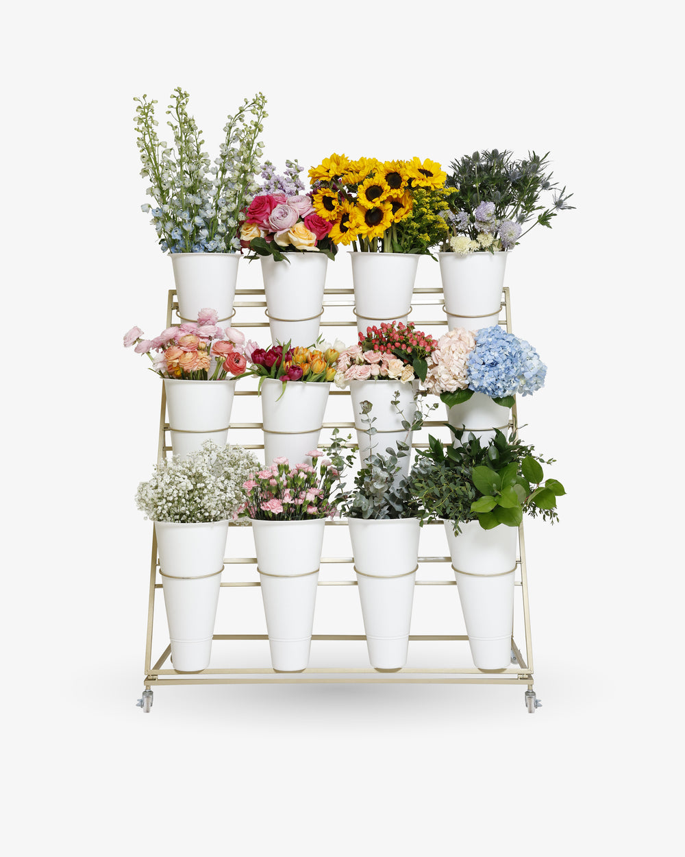 Gold Pretty Flower Cart | Presch Petals Dallas Florist