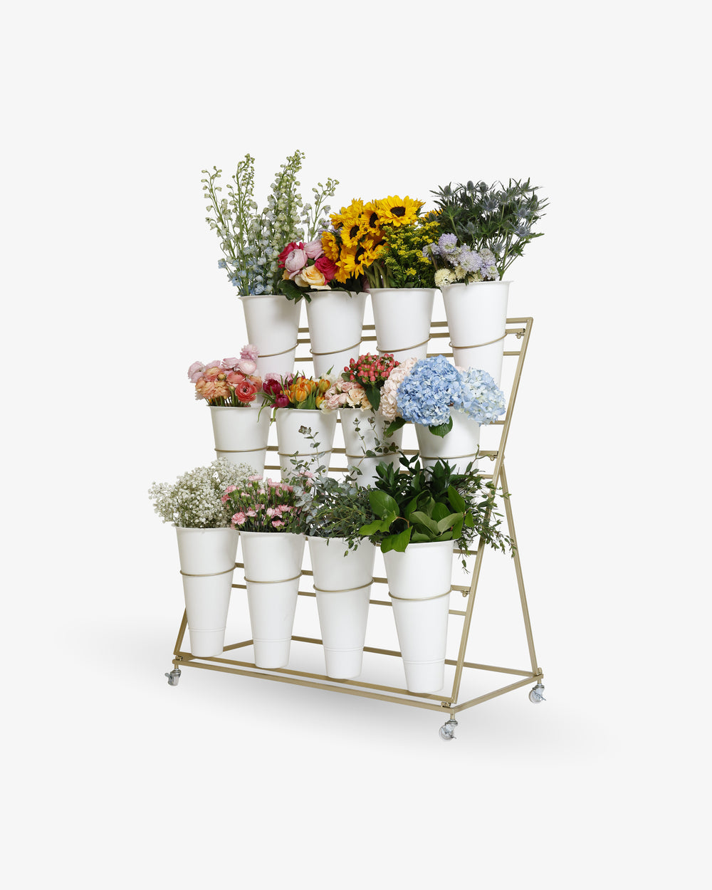 Gold Pretty Flower Cart | Presch Petals Dallas Florist