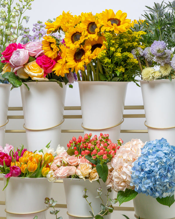 Gold Pretty Flower Cart | Presch Petals Dallas Florist