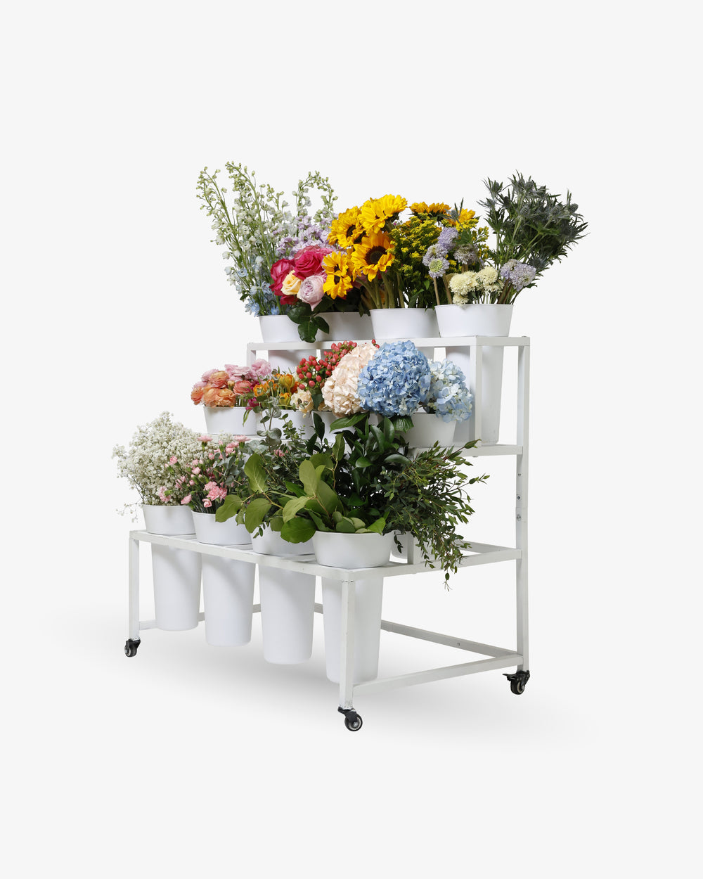 Polly White Flower Cart Rental | Presch Petals Dallas Florist