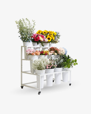 Polly White Flower Cart Rental | Presch Petals Dallas Florist