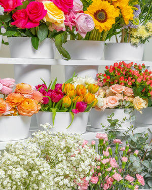 Polly White Flower Cart Rental | Presch Petals Dallas Florist