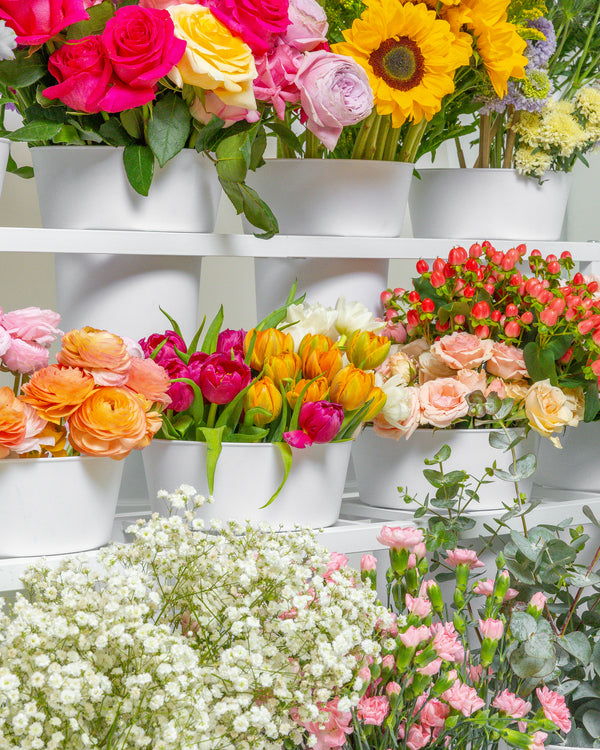 Polly White Flower Cart Rental | Presch Petals Dallas Florist