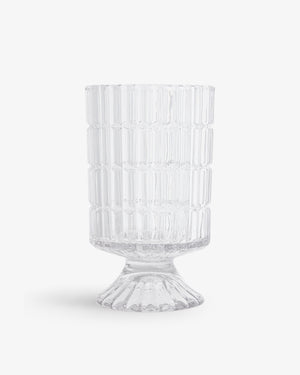 Ribbed Pedestal Glass Vase | Presch Petals Glass Flower Vases Dallas