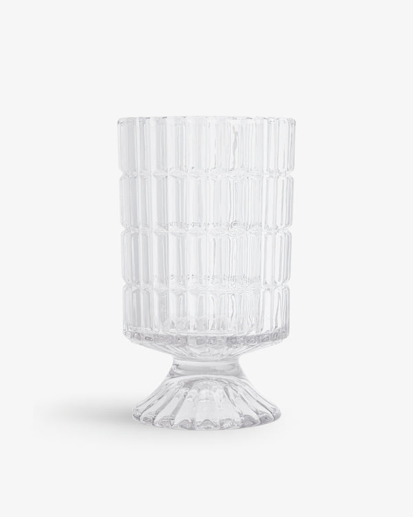 Ribbed Pedestal Glass Vase | Presch Petals Glass Flower Vases Dallas