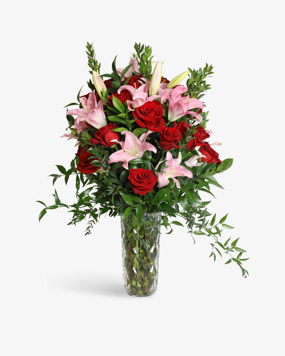 Crimson & Blush Showstopper Arrangement | Presch Petals Dallas Florist