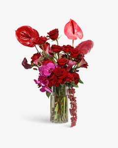 Rose and Lily Arrangement | Presch Petals Flower Arrangements Dallas 