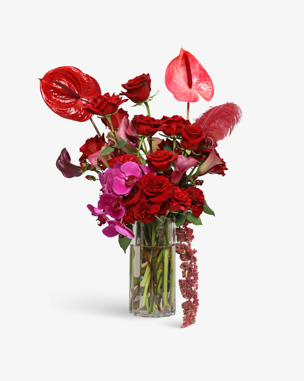 Rose and Lily Arrangement | Presch Petals Flower Arrangements Dallas 
