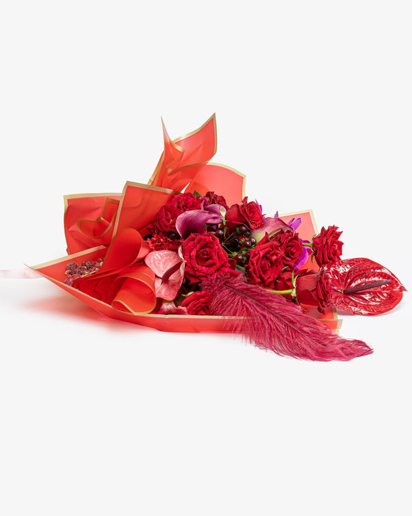 Ruby Romance Bouquet | Presch Petals Dallas Flower Delivery