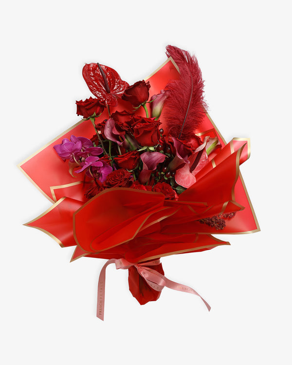 Ruby Romance Bouquet | Presch Petals Dallas Flower Delivery