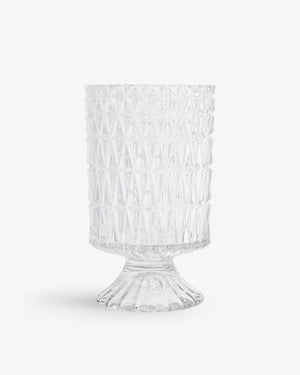 Star Cut Pedestal Glass Vase | Presch Petals Dallas Floral Vases