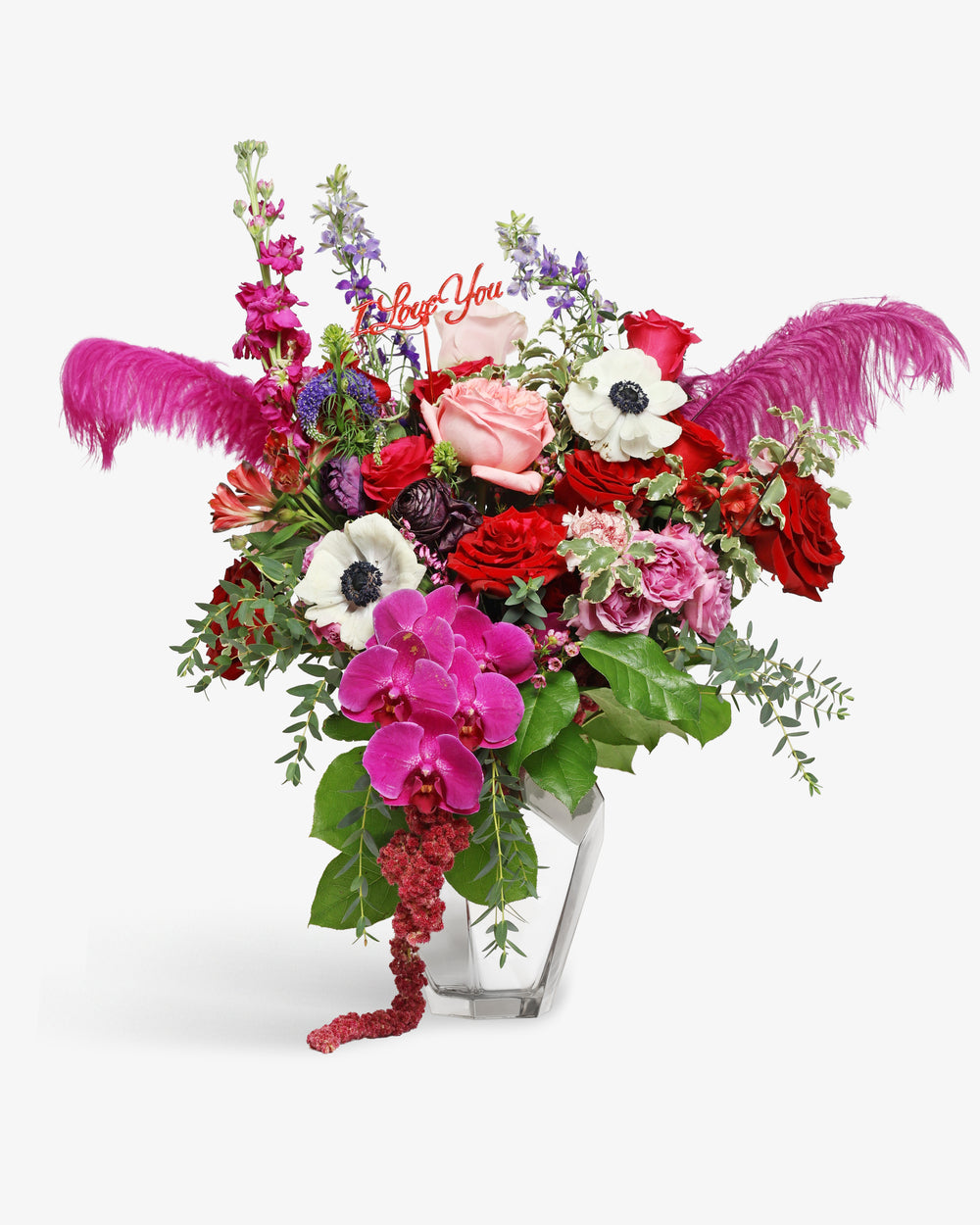 XOXO Pink and Red Flower Valentine's Arrangement | Presch Petals Florist